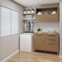 Lavanderia Modulada Balcão com Armário Aéreo Tex 103