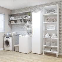 Lavanderia Modulada Campinas 2 Arm 1 Pta 9 Prat Kaiki Móveis Branco