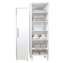 Lavanderia Modulada Campinas 2 Armários Multiuso 1 Porta 9 Prateleiras - Kaiki Móveis Lavanderia Modulada Campinas 2 Armários Multiuso 1 Porta 9 Prateleiras - Kaiki Móveis