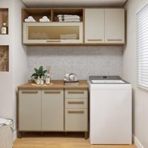 Lavanderia Modulada com 2 Armários Aéreos e Balcão 3 Portas Salvador