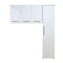 Lavanderia Modulada Jundiaí 1 Armário Multiuso e Armário Aéreo - Kaiki Móveis Lavanderia Modulada Jundiaí 1 Armário Multiuso e Armário Aéreo - Kaiki Móveis