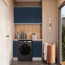 Lavanderia Modulada Kappesberg Celeste 3 Peças Branco/Azul 120cm Lavanderia Modulada Kappesberg Celeste 3 Peças Branco/Azul 120cm
