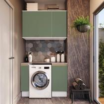 Lavanderia Modulada Kappesberg Celeste 3 Peças Branco/verde