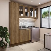 Lavanderia Modulada Kappesberg Celeste 4 Peças Nogueira