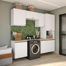 Lavanderia Modulada Kappesberg Celeste 6 Peças Branco 250cm Lavanderia Modulada Kappesberg Celeste 6 Peças Branco 250cm