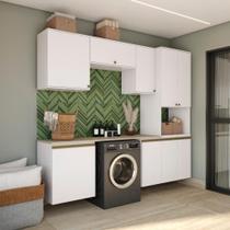 Lavanderia Modulada Kappesberg Celeste 6 Peças Branco 250cm Lavanderia Modulada Kappesberg Celeste 6 Peças Branco 250cm