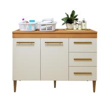 Lavanderia Modulada Petrópolis Balcão 2 Portas 3 Gavetas - Kaiki Móveis