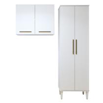 Lavanderia Modulada São Gonçalo 1 Armário Multiuso e Armário Aéreo - Kaiki Móveis Lavanderia Modulada São Gonçalo 1 Armário Multiuso e Armário Aéreo - Kaiki Móveis