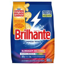 LavaRoupas em Pó Brilhante Limpeza Total Roupas Brancas e Coloridas Ativo Concentrado Pacote 800g com 6 unidades - UNILEVER