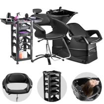 Lavatório Champ + Cadeira Primma + Carrinho Vegas Dompel