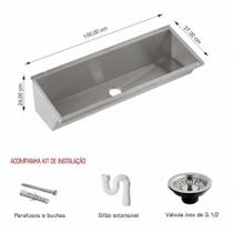 Lavatório Coletivo Inox 1,00m - Construinox Lavatório Coletivo Inox 1,00m - Construinox