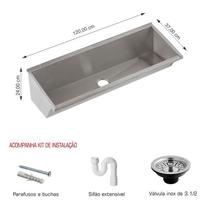 Lavatório Coletivo Inox 1,20m - Construinox Lavatório Coletivo Inox 1,20m - Construinox