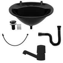 Lavatorio de Plastico Pia para banheiro lavabo pequeno Astra econômico limpar kit completo