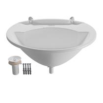 Lavatorio de Plastico Pia para banheiro lavabo pequeno econômico Branco / Preto Astra o melhor fácil limpar