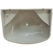Lavatório de PVC Duda Pequeno de Canto Cinza Brilhante - Ideal para Banheiros e Lavabos Lavatório de PVC Duda Pequeno de Canto Cinza Brilhante - Ideal para Banheiros e Lavabos