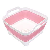 Lavatório dobrável Goderewild 9L com tampão de drenagem rosa