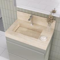Lavatório em Porcelanato para Banheiro Slim 60cm com Cuba Esculpida Lavatório em Porcelanato para Banheiro Slim 60cm com Cuba Esculpida