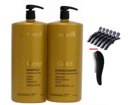lavatório Gold Celebration SoupleLiss Shampoo /Cond 2X2,5LT - souple liss