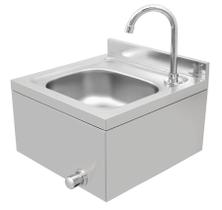 Lavatório Industrial de Parede Tramontina em Aço Inox com Bica e Válvula Italiana