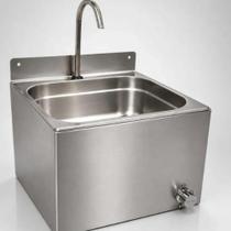 Lavatório Inox para Assepsia Acionamento por Joelho Cuba 250x140 mm Lavatório Inox para Assepsia Acionamento por Joelho Cuba 250x140 mm