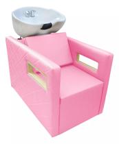 Lavatório para salão Berlin Cuba De Porcelana Rosa Claro