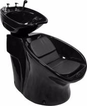 Lavatório para salão Neon Cuba Móvel com Porta Shampoo Preto