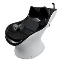 Lavatório Para Salão Star Italiano Preto com Branco Lavatório Para Salão Star Italiano Preto com Branco