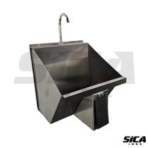 Lavatorio pia em inox com torneira automatica