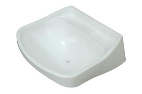 Lavatório Plástico Branco 36 x 24 cm com Válvula - Herc