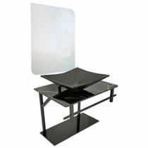 Lavatório Rubi Mármore 48x35cm Preto com Espelho - 0175 - DULLUC
