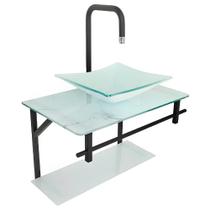 Lavatório Rubi Mármore 64x40cm Branco - 0168 - DULLUC