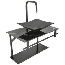 Lavatório Rubi Mármore 64x40cm Preto - 0169 - DULLUC
