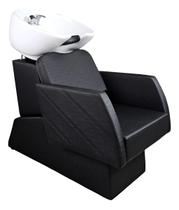 Lavatório Salão De beleza Nexus Cuba Porcelana Branca estofado Preto