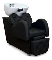 Lavatório Salão De Cabeleireiros Captonê Cuba Porcelana estofado Preto