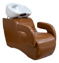 Lavatório Supreme Salão De Beleza Cuba Porcelana Cor Caramelo