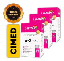 Lavitan A-z Mulher Polivitamínico 60 Comprimidos Kit Com 3 - CIMED