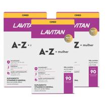 Lavitan az mulher kit 3 caixas 90 comprimidos cimed vitaminas