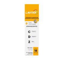 Lavitan C.D.Z. efervescente Suplemento Cimed 16 comprimidos sabor laranja