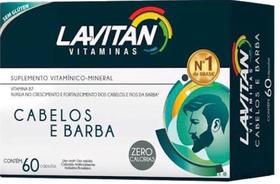Lavitan Cabelos e Barba 60 Cap Vitaminas P Homem Biotina