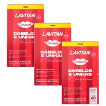 Lavitan carmed cabelos e unhas 60 comprimidos mastigaveis