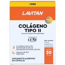 Lavitan Colágeno Tipo 2 II 40mg 30 Cap Zero Calorias Lactose