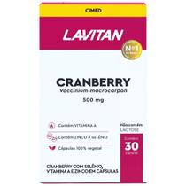 Lavitan Cranberry 500mg 30 Cápsulas Suplemento Alimentar