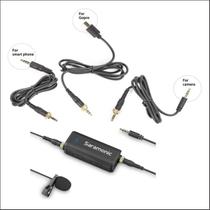 LavMic - Microfone Lapela Premium com Mixer Áudio de 2 Canais - Saramonic