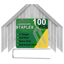 Lawn Staples Luijnbn, pacote com 100 unidades de ferro galvanizado, 12 cm de comprimento Lawn Staples Luijnbn, pacote com 100 unidades de ferro galvanizado, 12 cm de comprimento