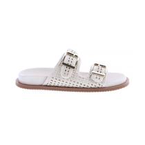 Layla - Papete Tramada Off White Fivelas Douradas Layla - Papete Tramada Off White Fivelas Douradas