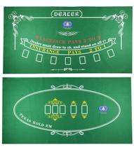 Layout de Feltro para Mesa de Cassino - Texas Hold'em e Blackjack