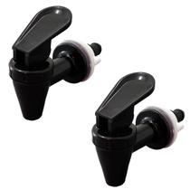 Lazarios Original Kit 2 Torneiras Pretas Para Bebedouro