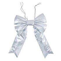 Lazo Navideño Metálico Plateado Vickerman 18x23 cm para Exteriores Lazo Navideño Metálico Plateado Vickerman 18x23 cm para Exteriores