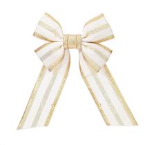 Lazo Navideño Vickerman Champagne con Alambre 18" para Interior y Exterior