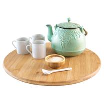 Lazy Susan Organizer TB Home para armário, despensa, bambu de 14 cm